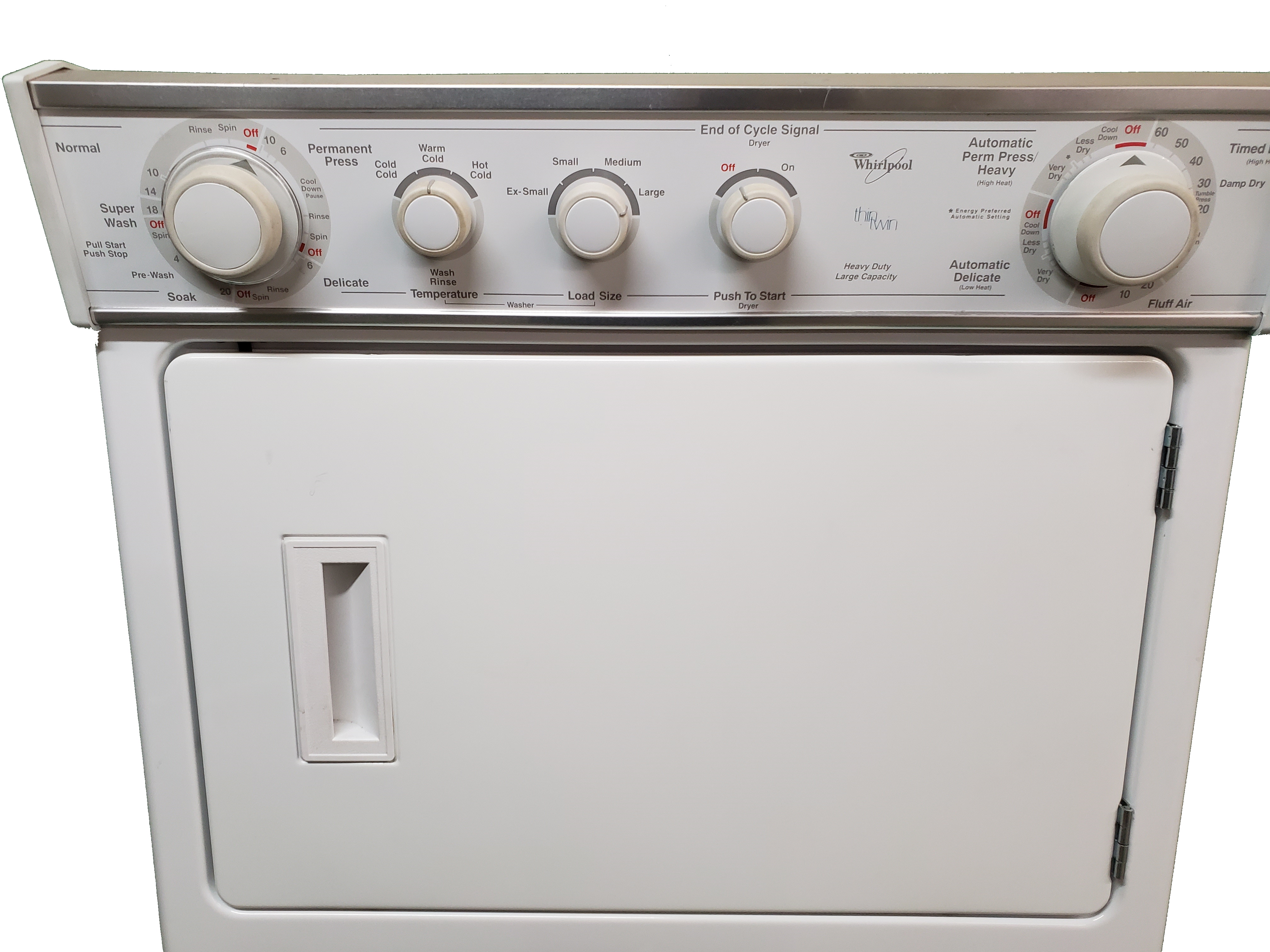 Used stacked washer on sale and dryer set